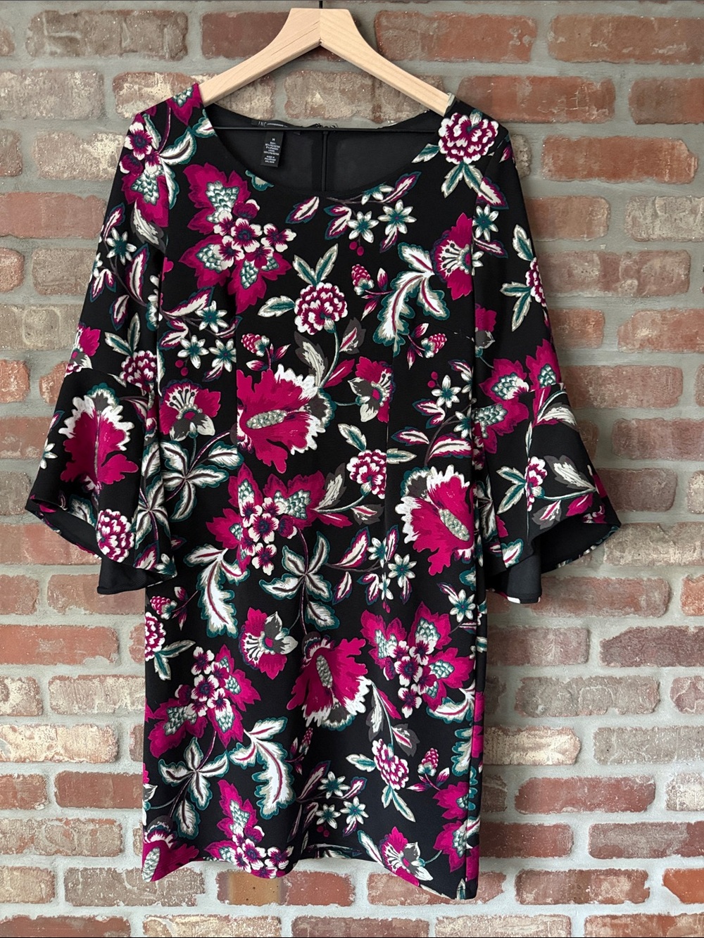 INC International Concepts Floral Bell Sleeve Dress